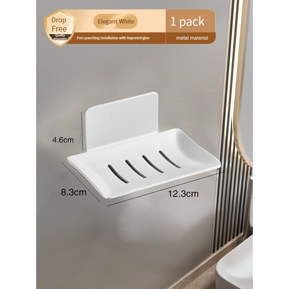 No Need For Drilling Bathroom Soap Holder Creative Drainable Soap Rack Wall-Mounted Storage Shelf for Household Use