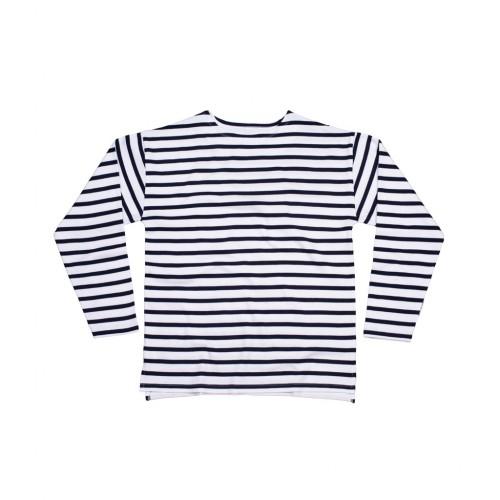 One By Mantis Unisex-Erwachsene Langarm-T-Shirt mit bretonischen Streifen