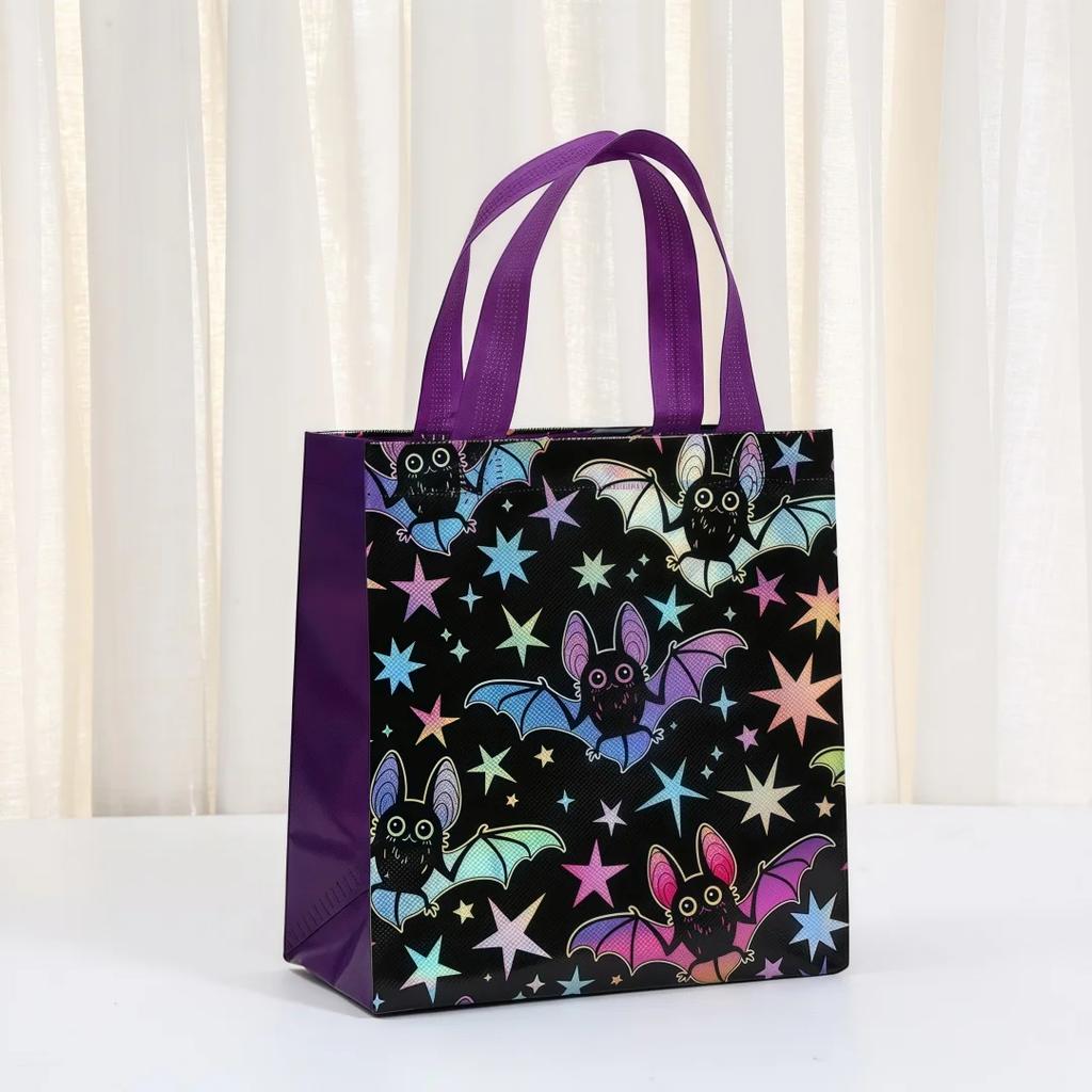 4-Piece Cartoon Printed Halloween Candy Packaging Bags For Holiday Party Party Gift Shopping Bags Handheld Non-woven Bags