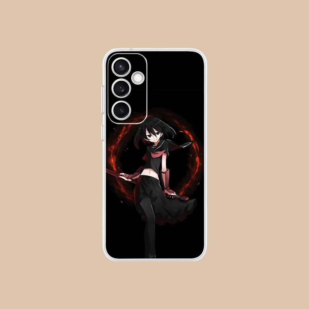 Akame Kurome Clear Mobile Phone Case for Samsung Galaxy S25 S24 S23 S22 S21Plus FE Ultra Colorful Cover