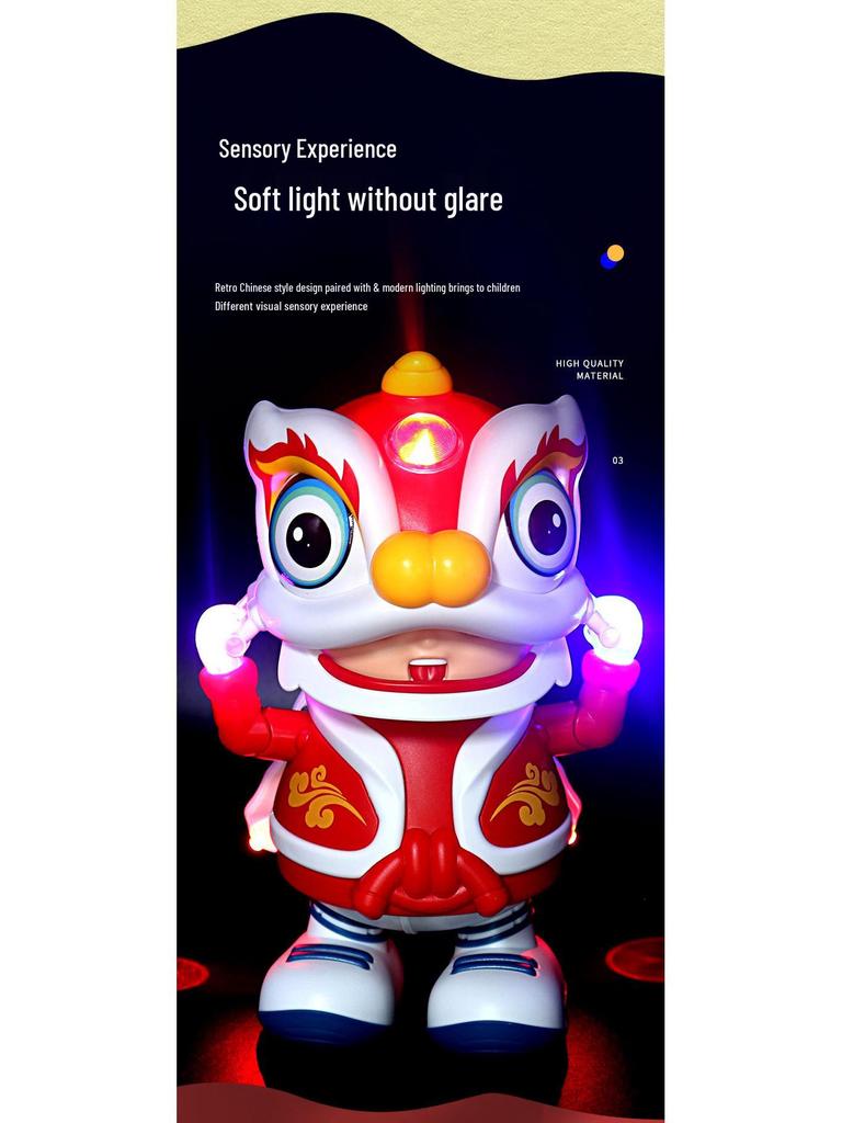 Electric Dancing Lion Dance Robot with Music & Lights for Kids