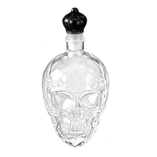 Decantador de Uísque Caveira, Garrafa de Vidro Gótica de 500ml com Rolha, Dispensador de Espírito de Halloween para Bar Doméstico, Decantador de Bebida Assustador Presente