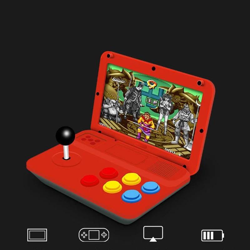 10 İnç Retro Oyun Katlanabilir Video Oyunu Joystick 64G Dahili 10000+ Oyun Arcade Konsolu Gamepad Çıkışı Çıkarılabilir