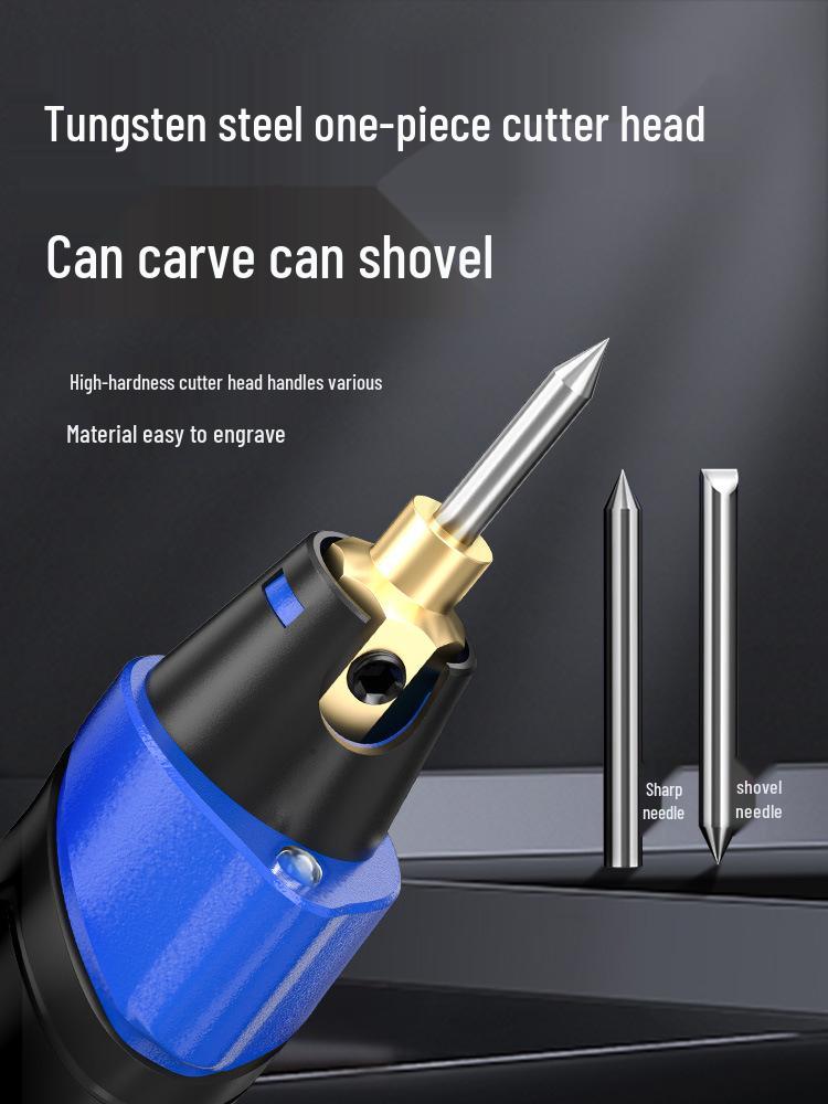 Compact Electric Engraving Pen for Metal, Stone, and Concrete