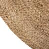 ROUND JUTE RUG 120cm in boho style, NATURAL