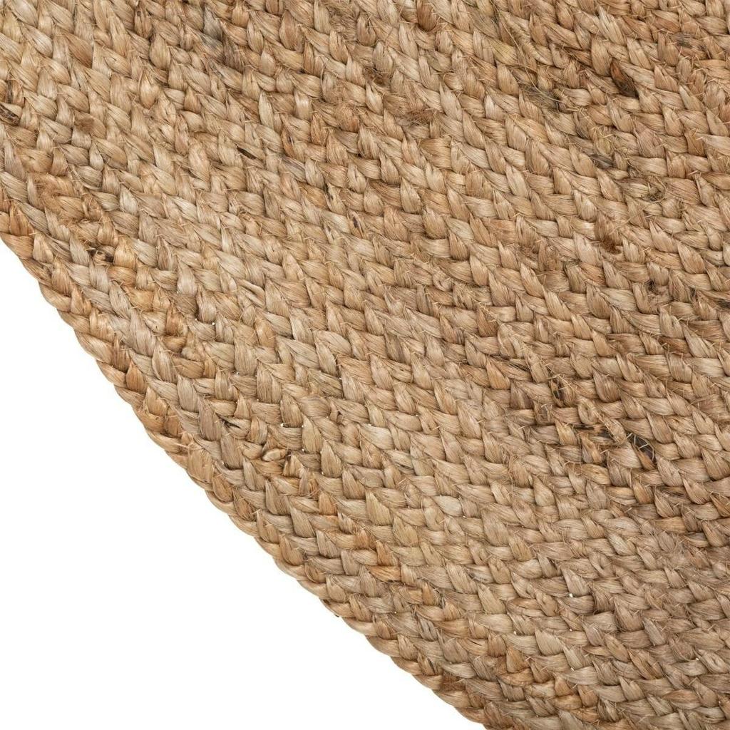 ROUND JUTE RUG 120cm in boho style, NATURAL