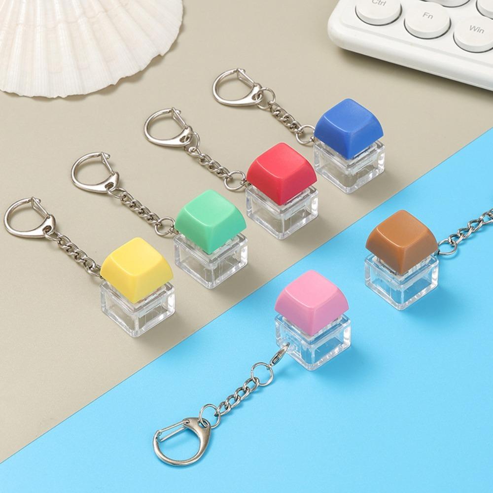 5-20 Pcs Silent Echo Fidget Keychain Keyboard Stress Relief Office Classroom Quiet Noisy Scene Xmas Ny Party Favors No Battery