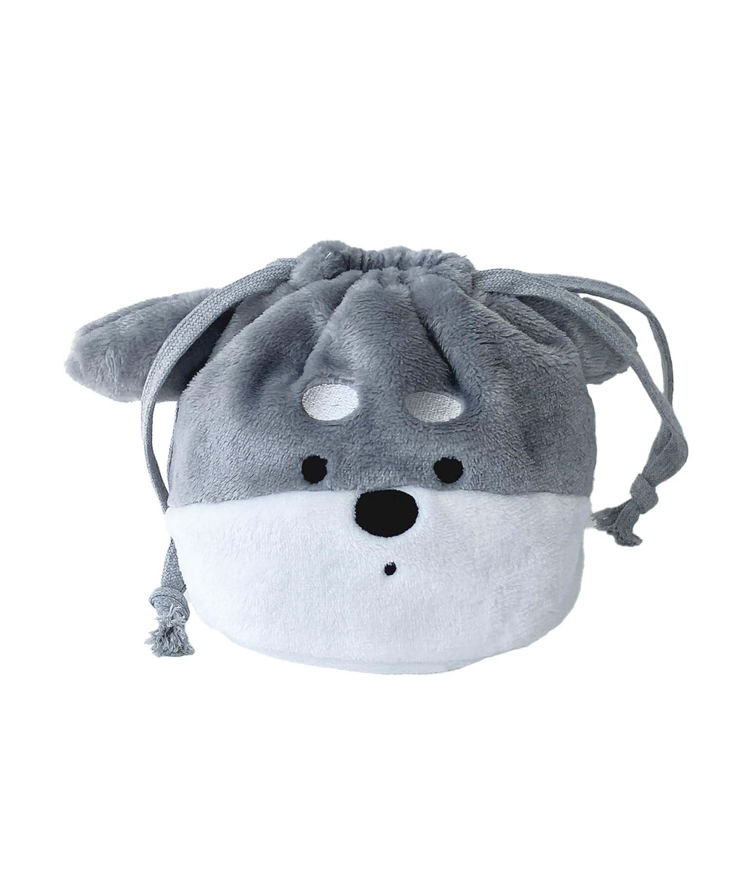 

AS KNOW AS plus (ASKNOW AS PLUS) ZY8389 Soufflé Animal Drawstring Pouch, Small Schnauzer Design, Fluffy and Cute Animal Design, Perfect for Small