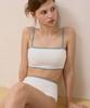 VIKINI VENDER Binding Simple High-Waisted Bikini - White