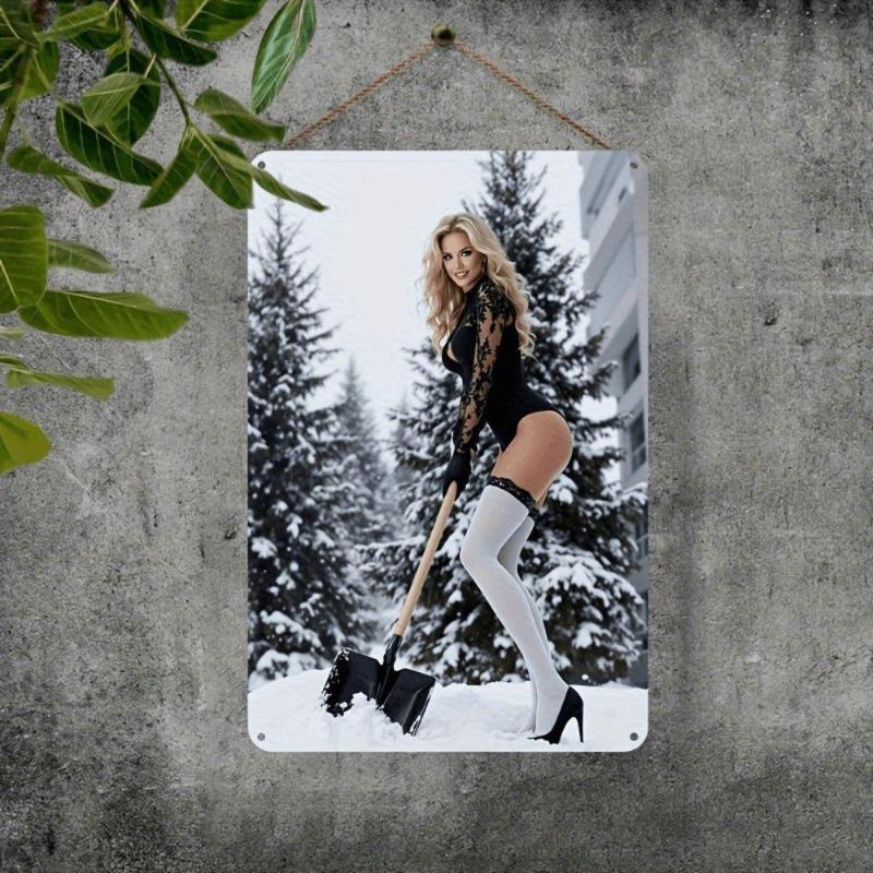 Pin-Up Girl Blechschilder, Garage Werkstatt Metalldekor 20x30cm