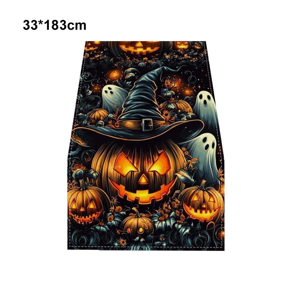 2025 Durable Halloween Table Runner Made Of Durable 100 Polyester Fabric Halloween Decor Elegant 33X183cm/33X120cm/33X275cm