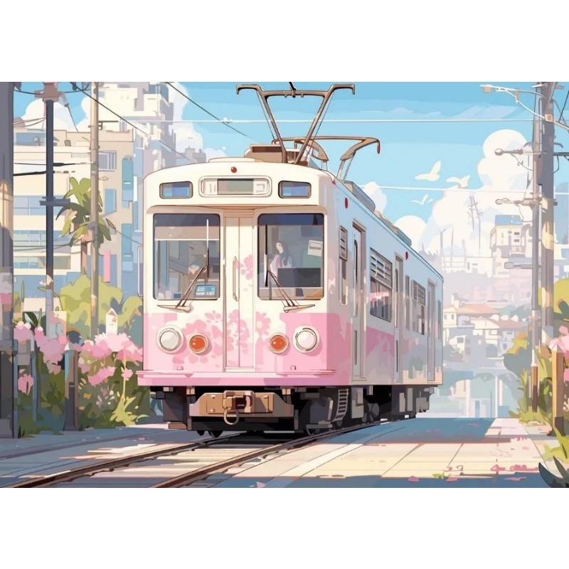 

Эстетизм Аниме Сцены Постеры Сакура Трамвай Поезд Вид на океан Печать на холсте Настенный пейзаж Искусство Картина для домашнего декора 21cm×30cm NoFrame