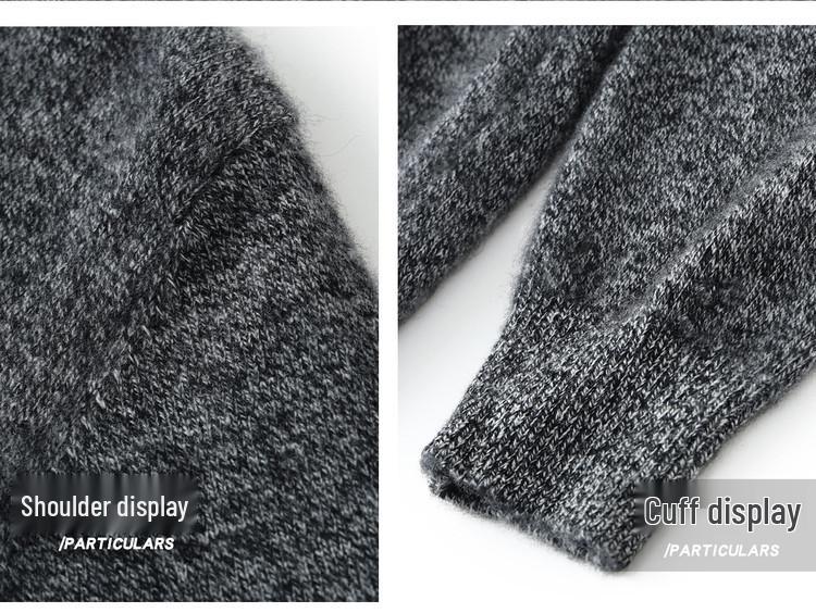 Men's Thick Heather Yarn Cashmere Sweater - Half-High Collar, Light Luxury, Warm for Autumn/Winter, New Style Knit Base Layer