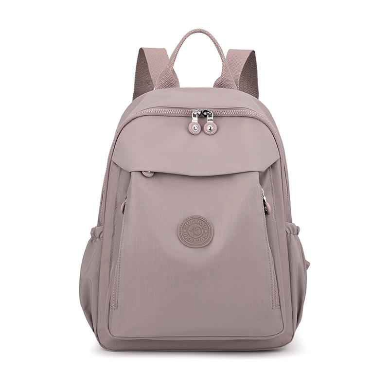 Commuter Double Shoulder Bag: Large Capacity Casual Nylon Backpack, Korean Style, Lightweight and Versatile.