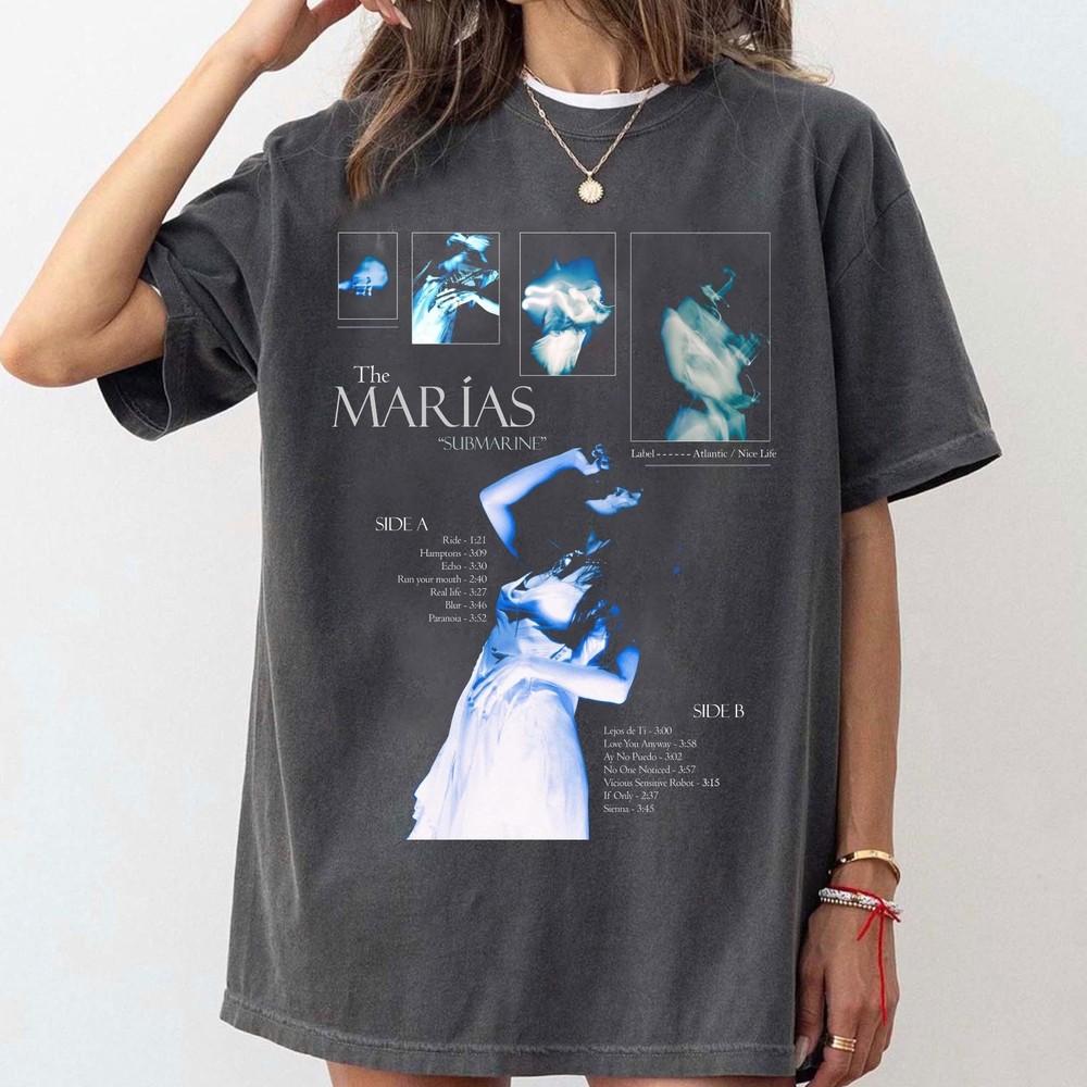 The Marias Tour 2025 the Marias Poster T-Shirt Full Sizes S-5XL Unisex T-Shirt M