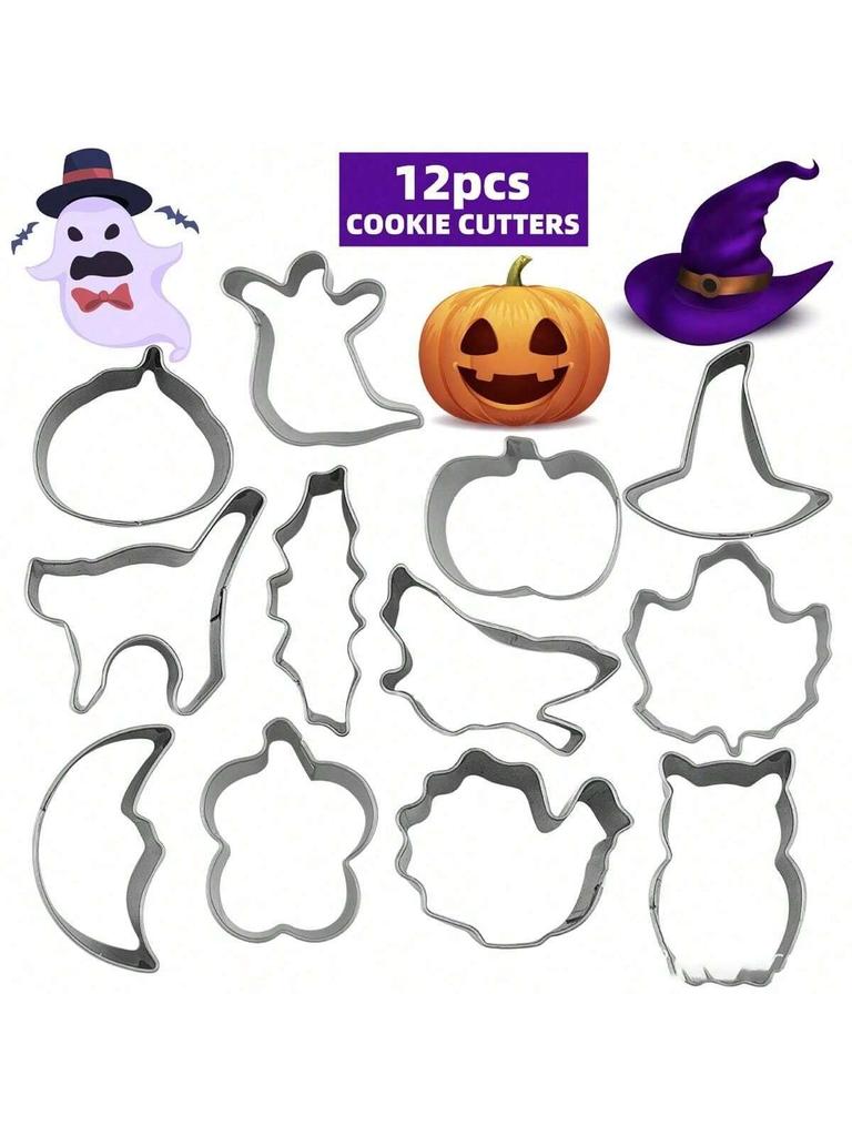 12/24PCS Cookie Mold Cookie Mold Mini Small Size Pumpkin Cookie Cutter Baking Tool Western Ghost Fes