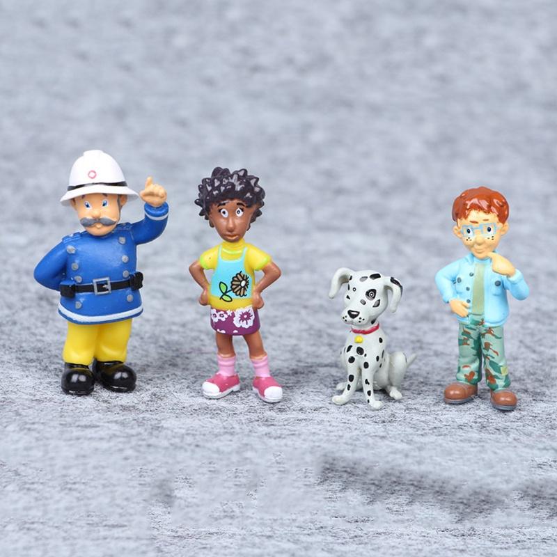 Premium Quality Sam Action Figure Toys 12pcs Set Fireman Playset Pvc Dolls For Kids