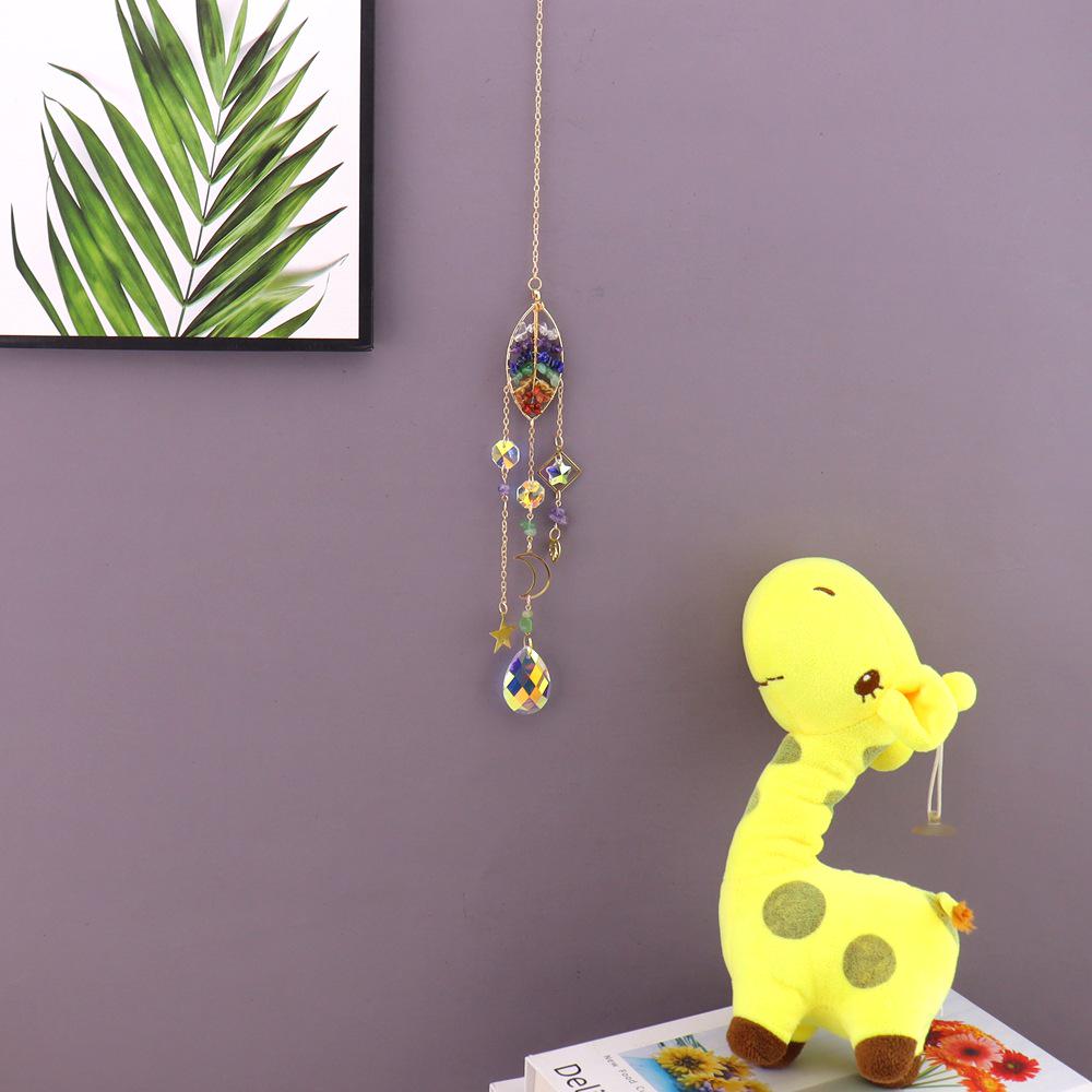 Crystal Tree of Life Rainbow Sun Catcher Pendant