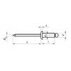 Nity zrywalne 4x12 a2 stal nierdzewna. 50 szt. zakres zacisku: 6-8,5 mm.