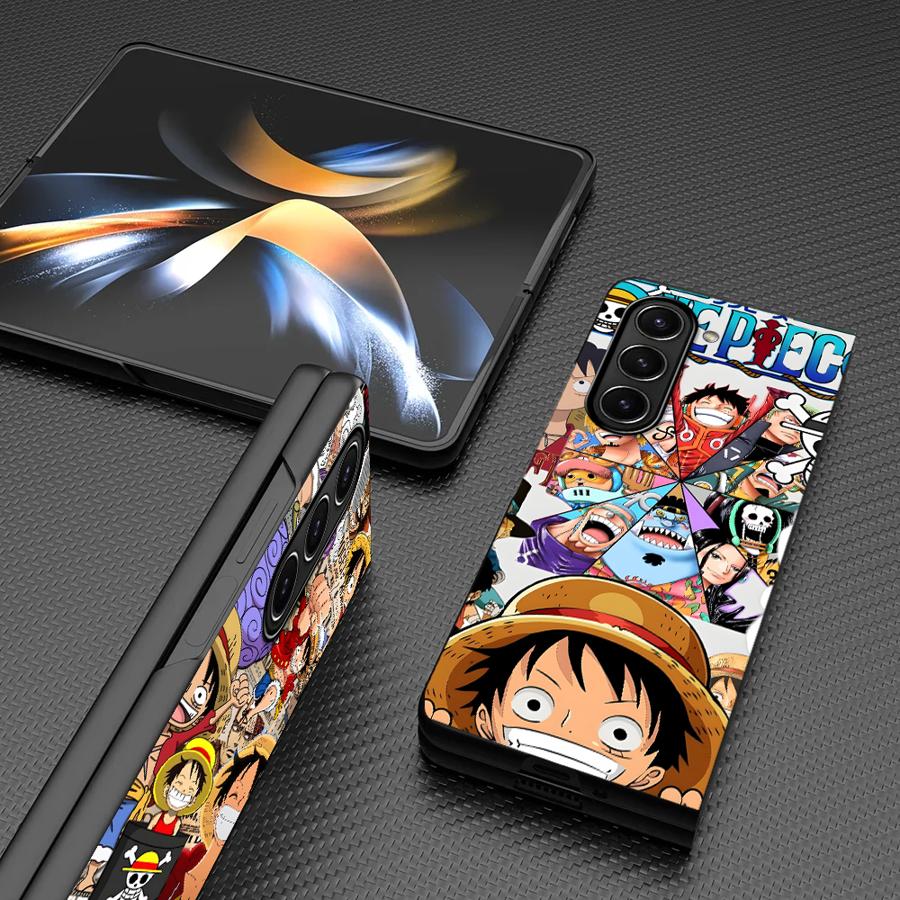 Pouzdro pro Samsung Galaxy ZFold7 ZFold4 ZFold5 Z Fold 7 6 5 4 3 ZFold3 ZFold6 Pevný kryt na telefon Jednodílný Luffy Ďábelský plod