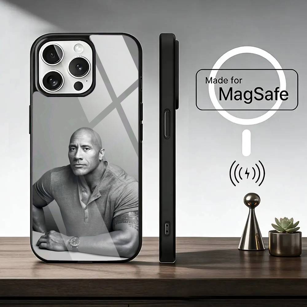 Actor D-Dwayne J-Johnson   Phone Case For iPhone17,16,15,14,13,12,11 Plus,Pro Magnetic with Magsafe Wireless Charging