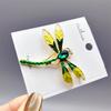 Green Enamel Dragonfly Brooch for Women Flying Animal Fashion Clothing Pins Enamel for Women Accessories