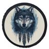 Wolf Feathers Tire Cover Spiritual Animal Spare Wheel Protector Durable Outdoor