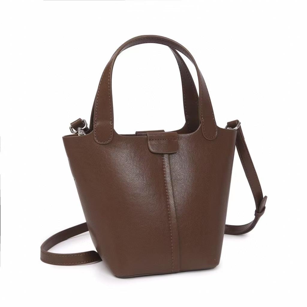 Τσάντα Καλάθι Λαχανικών για Γυναίκες Νέα Γνήσια Δέρμα Μετακινήσεις Εξειδικευμένο Σχέδιο Τσάντα Κάδος Δέρμα Μοσχαριού Πρώτης Στρώσης Τσάντα Ώμου Χιαστί