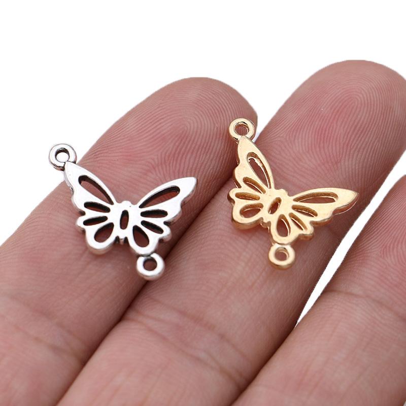 10Pcs Gold Color Butterfly Connectors For Jewelry Making Bracelet Diy Findings Accessories 23X18Mm