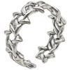 Adjustable Open Ring Men Women Sterling Geometric Star Motif Vintage Minimalist Jewelry