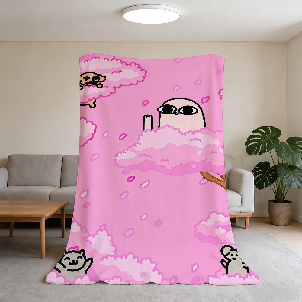 

Blanket Super Warm Comfortable K-Ketnipz Plush Throw Blanket Child Cartoon Meme Cute Home Sofa Bedroom Gift 75x90cm