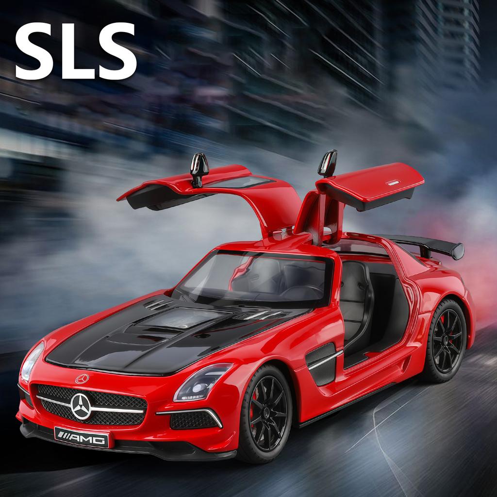 1/24 Benz SLS AMG Transparent Engine Hood Alloy Car Diecasts & Toy Vehicles Car Model Miniature Scale Model Car for Children