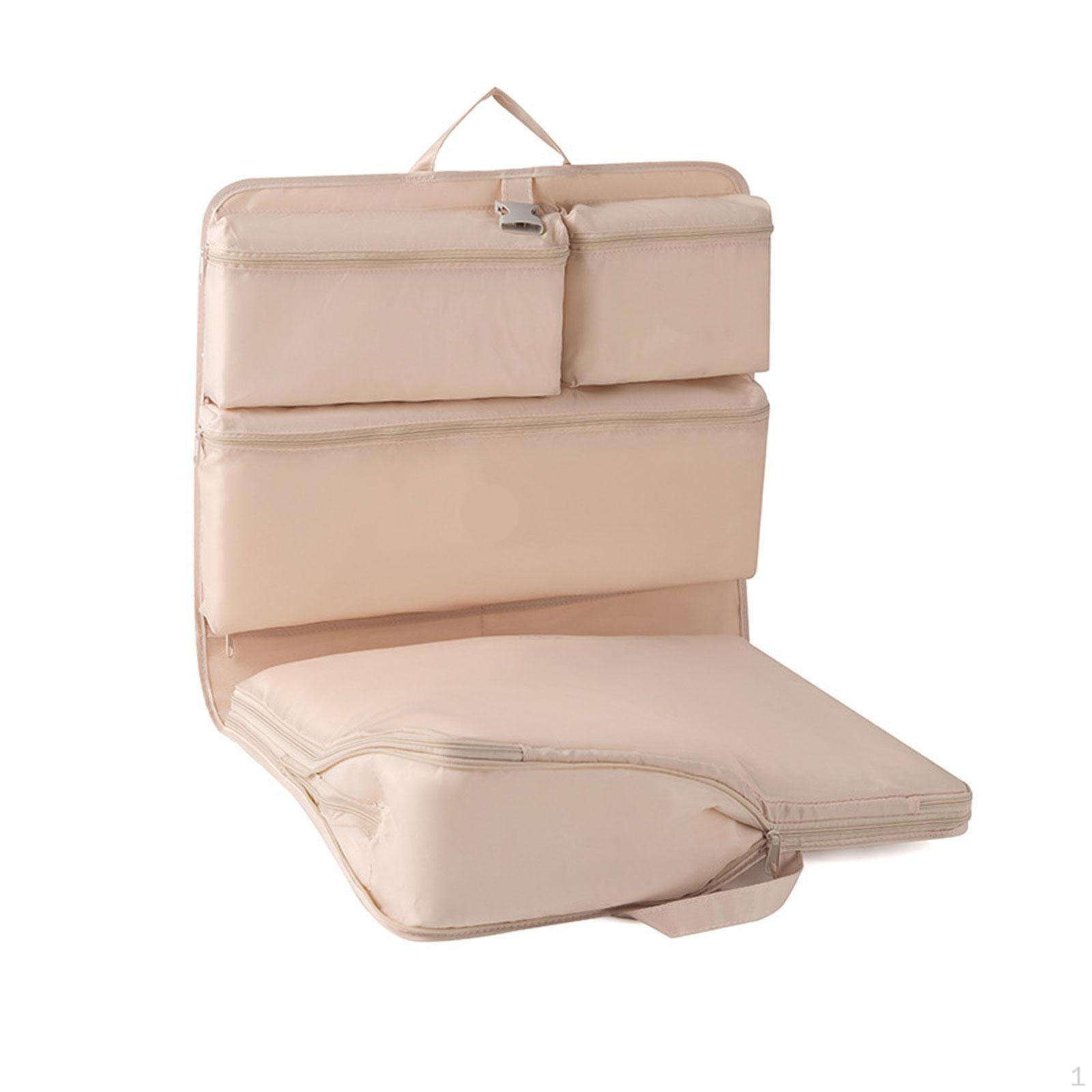

Hanging Luggage Organizer Carry On Suitcase Clothes Storage Packing Cubes Nylon Sleek Design бежевый