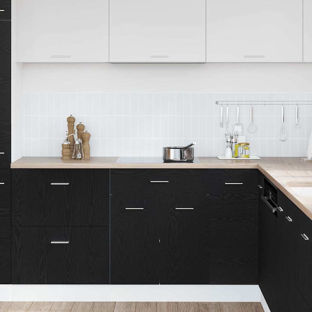Hanging Cabinet with Shelf Black Oak Effect 60 x 46 x 81.5 cm
