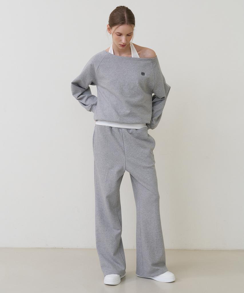 BIBYSEOB Semi-Wide Sweatpants Gray [T61]
