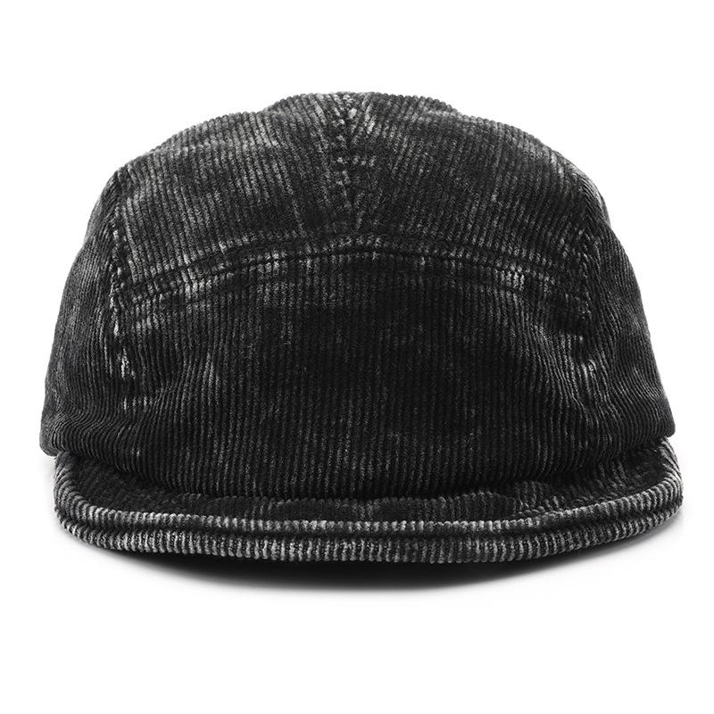 Retro Women's Washed Corduroy Short-brimmed Baseball Cap Outdoor Sports Men's Sunscreen Sunshade Simple Cap