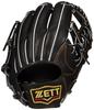 ZETT Pro Status Soft Baseball Glove for Second and Black BRGB30364 Shortstop, (1900), Right-Handed Throw,