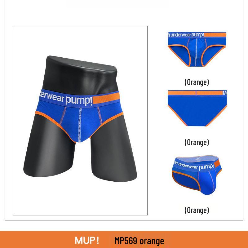 Trendy Low Rise Color Block Slim Fit Hip-Lifting Men's Sport Briefs