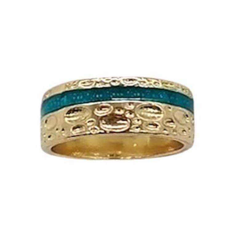 Unisex Shiny Blue Bridal Engagement Finger Jewelry Gift Wedding Ring