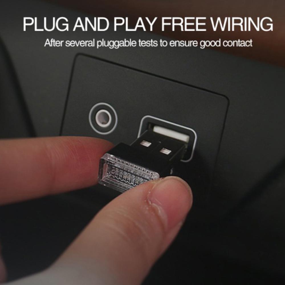 Car Usb Atmosphere Lamp Led Free-to-change Decorative Lamp Car Interior Foot Lighting Lamp Car Atmosphere Lamp