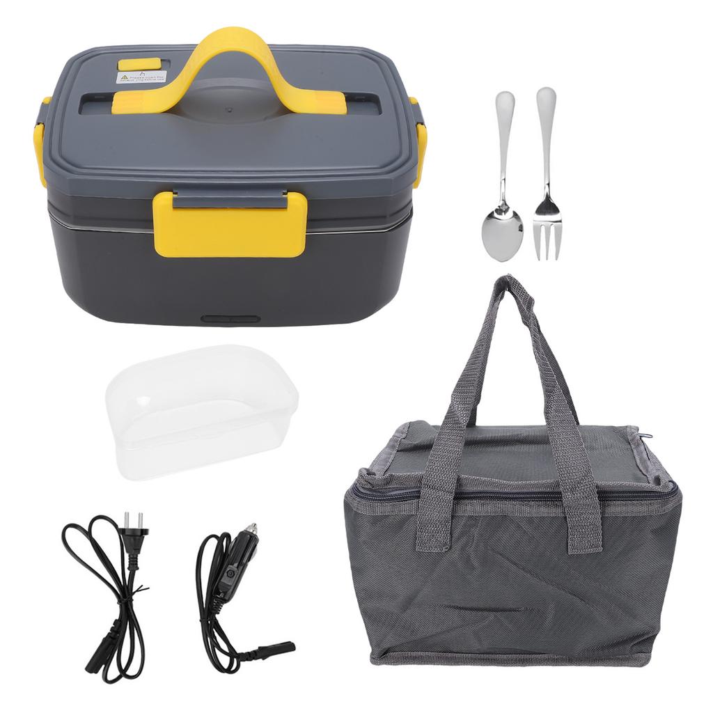 Electric Lunch Box 3L Double Layer SUS304 Liner Dishwasher Safe Portable Food Warmer for Home Car Office Travel Cooking