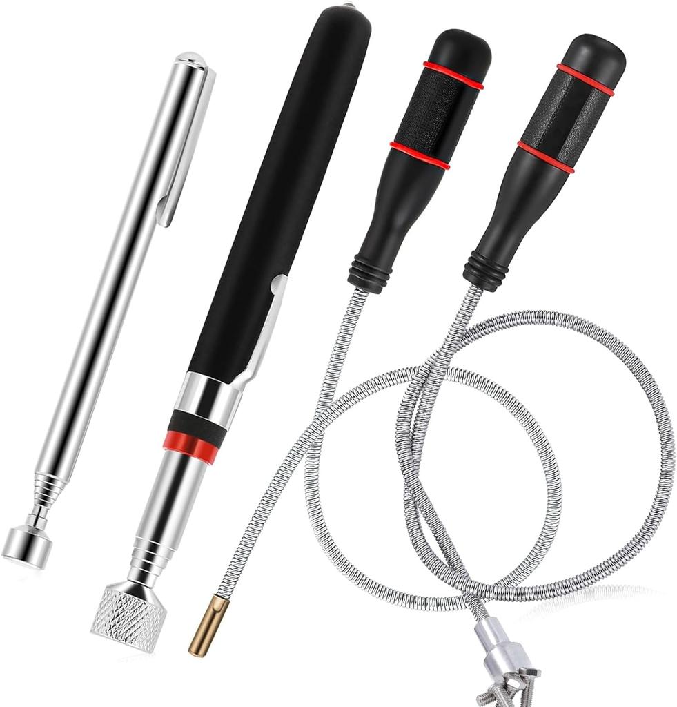 Flexible Magnetic Pickup Tool Extendable Magnetic Handheld Stick with Non-Slip Handle Retrieval Tools for Pick-up Screws Nuts