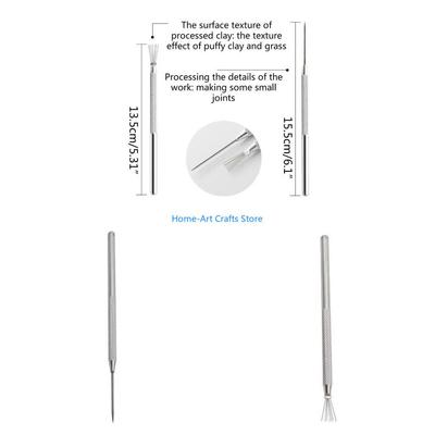 Y3NA Pottery Craft Tool Wire Texture & Needle Detail Tool for Clay Pottery Sculpting Pottery Craft Tool