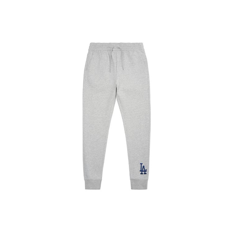 MLB Los Angeles Dodgers Retro Color Block Knitted Sports Pants With Small Embroidery Unisex bottoms Gray 3ATPB0121-07MGS