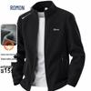 ROMON Men's Fleece Stand-Collar Casual Jacket