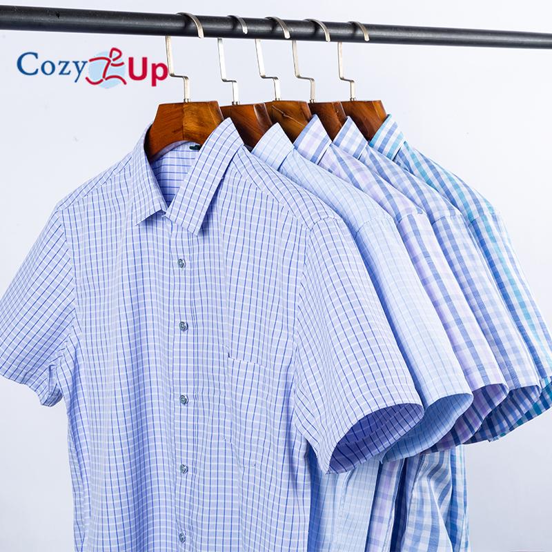 Cămașă cu mâneci scurte în carouri pentru bărbați Cozy up Cămașă casual de afaceri