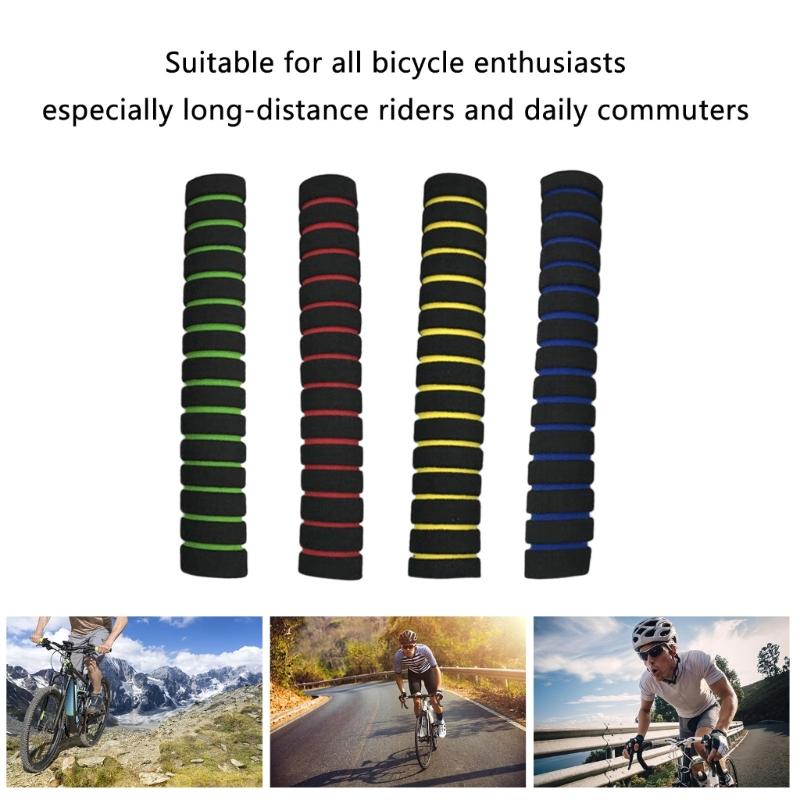 Comfortable Bicycles Grip Bicycles Sponges Handlebars Grip Antiskid Bike Grip Easyly Install Bicycles Accessories