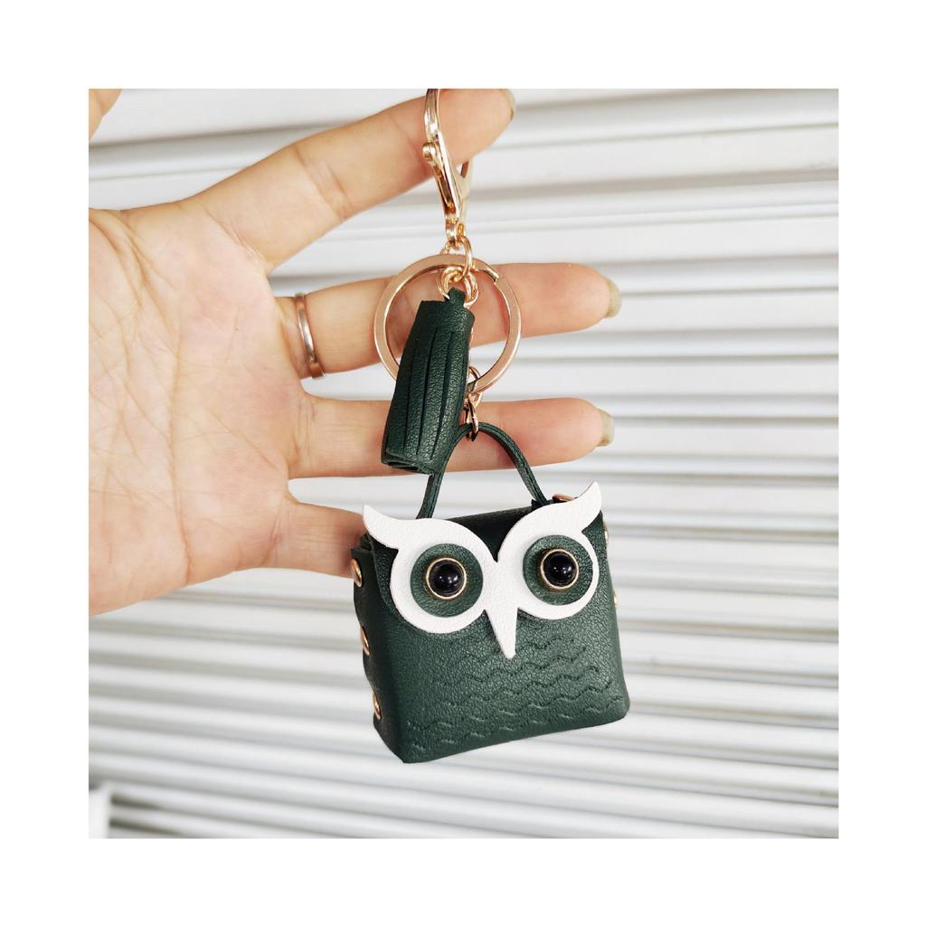 Korean Tassel Owl Coin Purse & Keychain – Trendy Cartoon Earphone Bag Charm