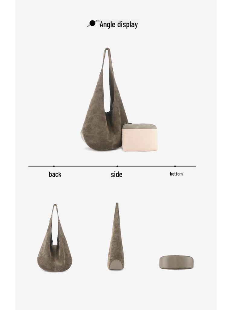 Retro Frosted Women's Bucket Bag 2025 - Large Capacity, High-End Tote & Underarm Bag In New Lazy Style