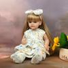 45 cm Mały rozmiar Reborn Baby Doll Betty Miękka winylowa silikonowa lalka Reborn Full Body Słodka księżniczka Prosta noga Noworodek Lalka Domek Zabawka